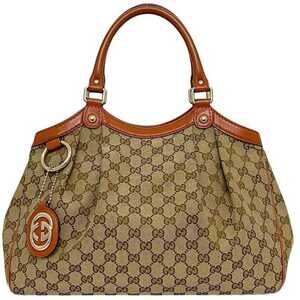 GUCCI Cream Leather Tote Bag